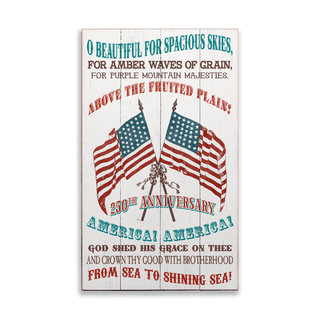 America the Beautiful: 250 Anniversary - Wood & Metal Wall Art Wood & Metal Wall Art Meissenburg Designs Wood 8" x 14"