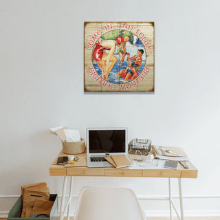 Family Swim Come Relax - Wood & Metal Wall Art Wood & Metal Wall Art Meissenburg Designs