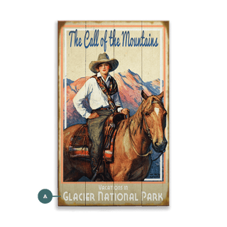 Call of the Mountains - Wood & Metal Wall Art Wood & Metal Wall Art Curtis Publishing Wood 8" x 14"