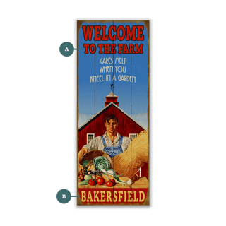 Cares Melt When You Kneel In a Garden - Wood & Metal Wall Art Wood & Metal Wall Art Curtis Publishing Wood 7" x 16"