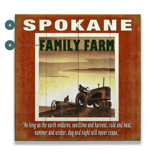 Family Farm - Wood & Metal Wall Art Wood & Metal Wall Art Curtis Publishing Wood 10.5" x 10.5"
