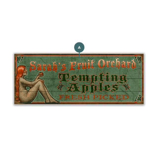 Tempting Apples - Wood & Metal Wall Art Wood & Metal Wall Art Meissenburg Designs Wood 16" x 7"