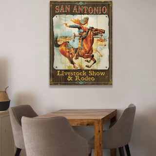Roping Cowgirl - Wood & Metal Wall Art Wood & Metal Wall Art Meissenburg Designs
