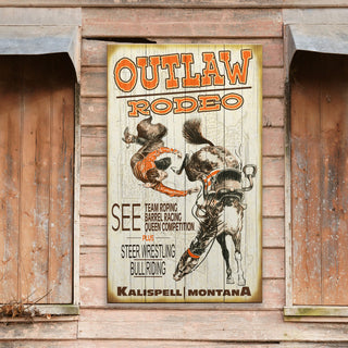 Outlaw Rodeo - Wood & Metal Wall Art Wood & Metal Wall Art Meissenburg Designs