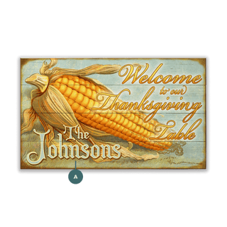 Welcome to Our Thanksgiving Table - Wood & Metal Wall Art Wood & Metal Wall Art Meissenburg Designs Wood 14" x 8"