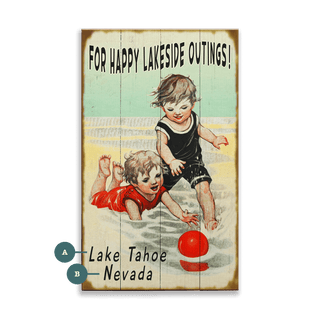Happy Lakeside Outings - Wood & Metal Wall Art Wood & Metal Wall Art Meissenburg Designs Wood 8" x 14"