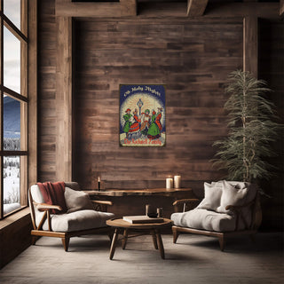 Oh Holy Night Carolers - Wood & Metal Wall Art Wood & Metal Wall Art Meissenburg Designs