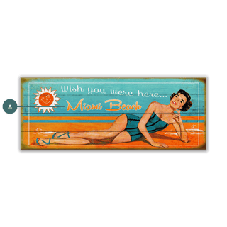 Wish You Were Here - Wood & Metal Wall Art Wood & Metal Wall Art Meissenburg Designs Wood 16" x 7"