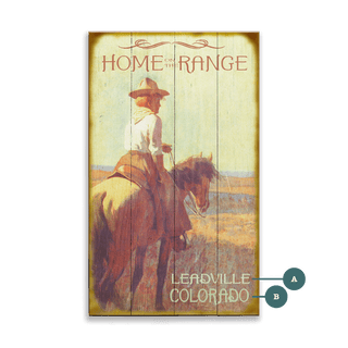Home on the Range - Wood & Metal Wall Art Wood & Metal Wall Art Meissenburg Designs Wood 8" x 14"