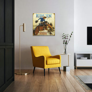Ride 'Em Cowboy - Wood & Metal Wall Art Wood & Metal Wall Art Meissenburg Designs