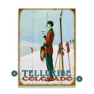 Take a Breather on the Slopes - Wood & Metal Wall Art Wood & Metal Wall Art Meissenburg Designs Wood 9" x 12"