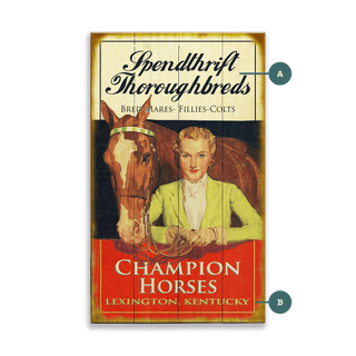 Champion Thoroughbreds - Wood & Metal Wall Art Wood & Metal Wall Art Meissenburg Designs Wood 8" x 14"
