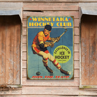 Excellence in Ice Hockey - Wood & Metal Wall Art