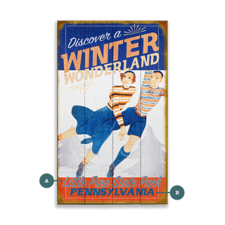 Discover a Winter Wonderland - Wood & Metal Wall Art Wood & Metal Wall Art Meissenburg Designs Wood 8" x 14"