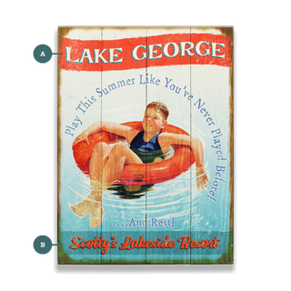 Play This Summer: Boy - Wood & Metal Wall Art Wood & Metal Wall Art Curtis Publishing Wood 9" x 12"