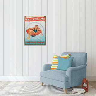 Play This Summer: Girl - Wood & Metal Wall Art Wood & Metal Wall Art Curtis Publishing
