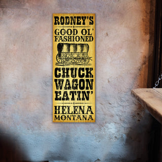 Good Ol' Fashioned Chuck Wagon Eatin' - Wood & Metal Wall Art Wood & Metal Wall Art Meissenburg Designs
