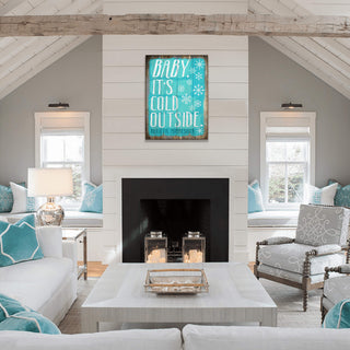 Baby It's Cold: Personalized - Wood & Metal Wall Art