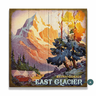 Reinvigorate: Mountain Cabin Scene - Wood & Metal Wall Art Wood & Metal Wall Art Meissenburg Designs Wood 10.5" x 10.5"