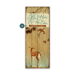 Bless this Home and all Who Enter - Wood & Metal Wall Art Wood & Metal Wall Art Meissenburg Designs Wood 7" x 16"