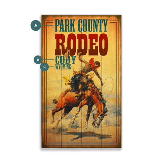 Rodeo Bronc Rider - Wood & Metal Wall Art Wood & Metal Wall Art Meissenburg Designs Wood 8" x 14"
