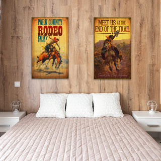 Meet Us At The End Of The Trail - Wood & Metal Wall Art Wood & Metal Wall Art Meissenburg Designs