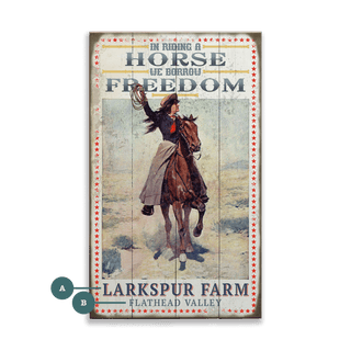 In Riding a Horse We Borrow Freedom - Wood & Metal Wall Art Wood & Metal Wall Art Meissenburg Designs Wood 8" x 14"