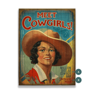 Meet Cowgirls - Wood & Metal Wall Art Wood & Metal Wall Art Meissenburg Designs Wood 9" x 12"