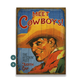 Meet Cowboys - Wood & Metal Wall Art Wood & Metal Wall Art Meissenburg Designs Wood 9" x 12"