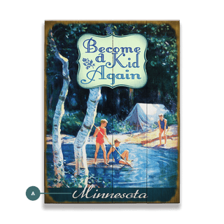 Become a Kid Again: Personalized - Wood & Metal Wall Art Wood & Metal Wall Art Curtis Publishing Wood 9" x 12"