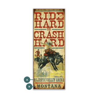 Ride Hard or Crash Hard - Wood & Metal Wall Art Wood & Metal Wall Art Meissenburg Designs Wood 7" x 16"