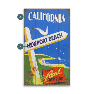 A Real Beach Vacation - Wood & Metal Wall Art Wood & Metal Wall Art Meissenburg Designs Wood 8" x 14"