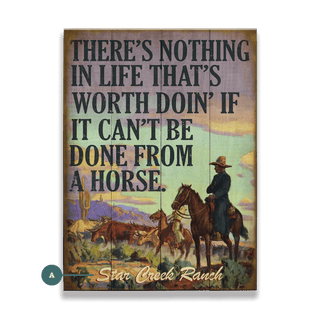 Nothing in Life Worth Doin' - Wood & Metal Wall Art Wood & Metal Wall Art Meissenburg Designs Wood 9" x 12"