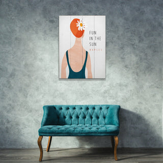Fun in the Sun Swimcap Lady - Wood & Metal Wall Art Wood & Metal Wall Art Meissenburg Designs