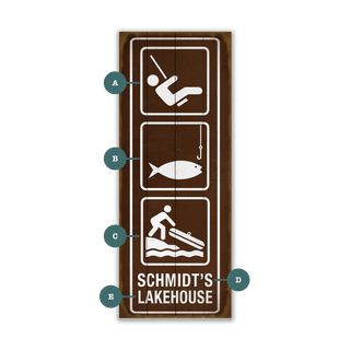 Recreational Activity Sign - Wood & Metal Wall Art Wood & Metal Wall Art Meissenburg Designs Wood 7" x 16"