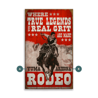 True Legends with Real Grit - Wood & Metal Wall Art Wood & Metal Wall Art Meissenburg Designs Wood 8" x 14"