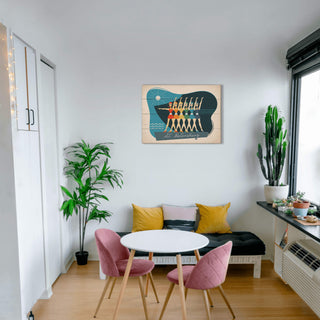 Synchronized Rainbow Swimmers - Wood & Metal Wall Art Wood & Metal Wall Art Meissenburg Designs