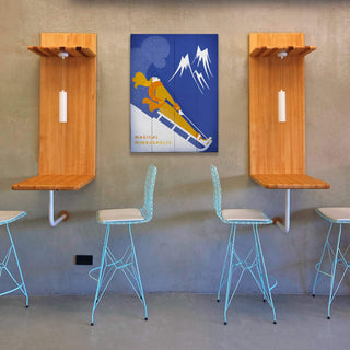 Magical Mountain Sledding - Wood & Metal Wall Art