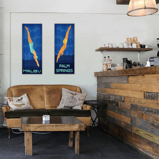 Diving Lady - Wood & Metal Wall Art Wood & Metal Wall Art Meissenburg Designs