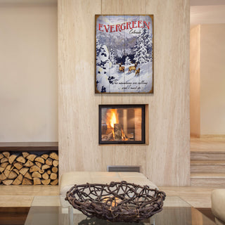 Winter Elk: The Mountains are Calling - Wood & Metal Wall Art Wood & Metal Wall Art Meissenburg Designs