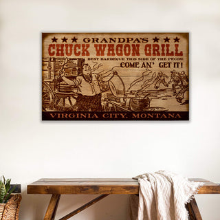 Chuck Wagon Grill - Wood & Metal Wall Art Wood & Metal Wall Art Meissenburg Designs