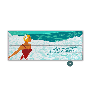 Life Is Simple Just Add Water Beach Sign- Wood & Metal Wall Art