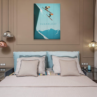 Skiing Off the Cliff - Wood & Metal Wall Art Wood & Metal Wall Art Meissenburg Designs