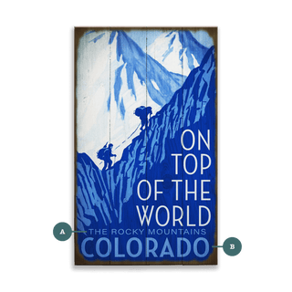 On Top of the World - Wood & Metal Wall Art Wood & Metal Wall Art Meissenburg Designs Wood 8" x 14"