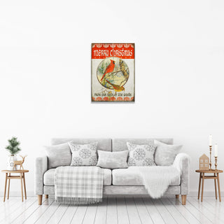 Merry Christmas Cardinals - Wood & Metal Wall Art Wood & Metal Wall Art Meissenburg Designs