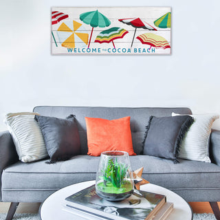 Umbrella Beach - Wood & Metal Wall Art Wood & Metal Wall Art Meissenburg Designs