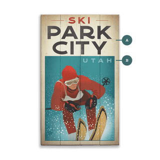 Ski Park City - Wood & Metal Wall Art