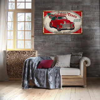 Christmas Tree Truck - Wood & Metal Wall Art Wood & Metal Wall Art Meissenburg Designs