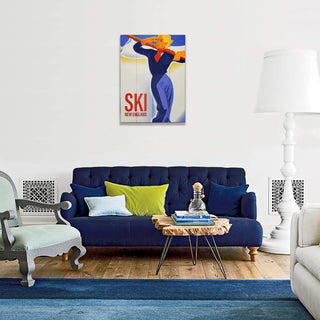 Blue Ski Gal - Wood & Metal Wall Art Wood & Metal Wall Art Meissenburg Designs