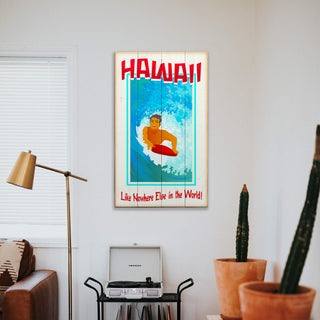 Surf Poster: Like Nowhere Else - Wood & Metal Wall Art Wood & Metal Wall Art Meissenburg Designs